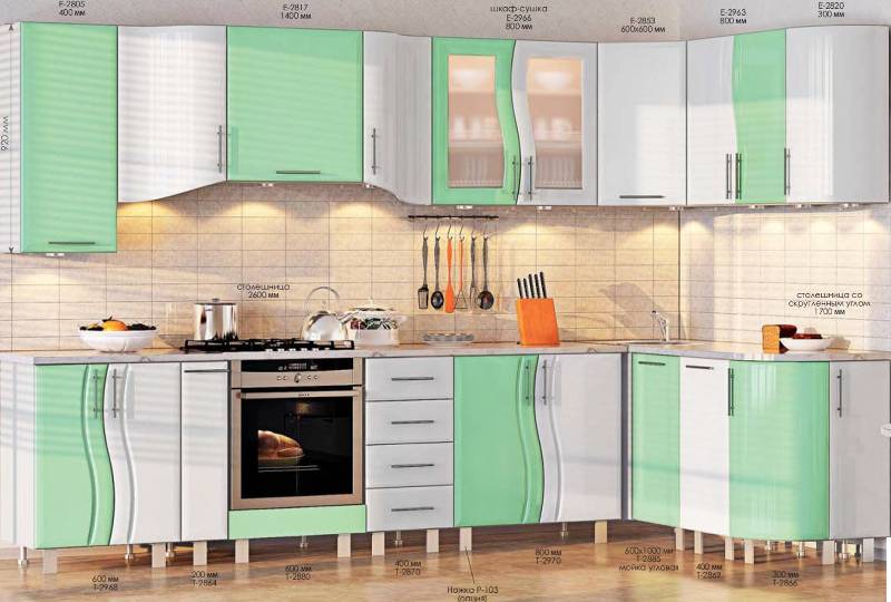 Хвиля оливка/білий